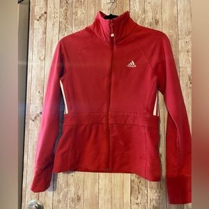 Adidas size small pink clima365 climalite zip up jacket sweater